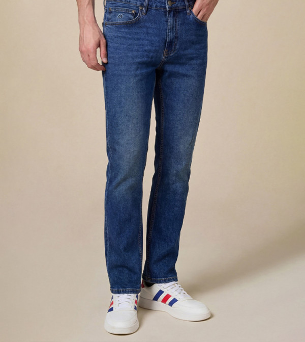 Washed Mid Rise Slim Fit Jeans