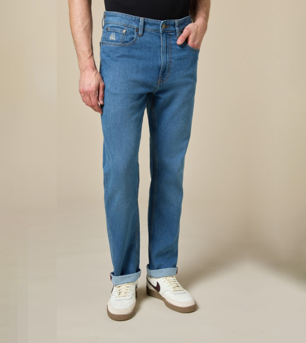 Heritage Washed Straight Fit Jeans