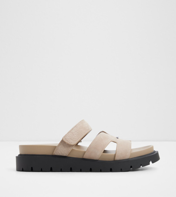 MARYS Textured Double Strap Flat Sandals