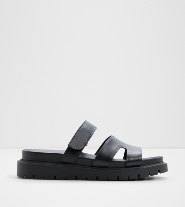 MARYS Textured Double Strap Flat Sandals
