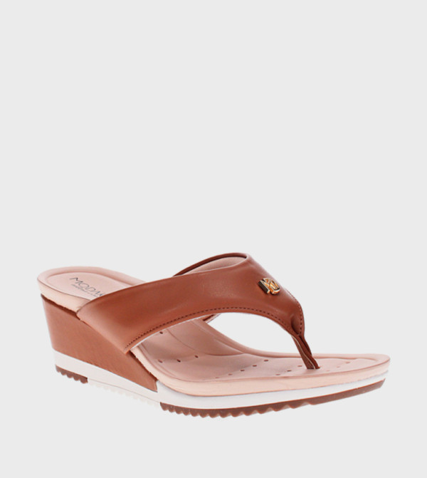 SOLAN Logo Detail Wedge Sandals