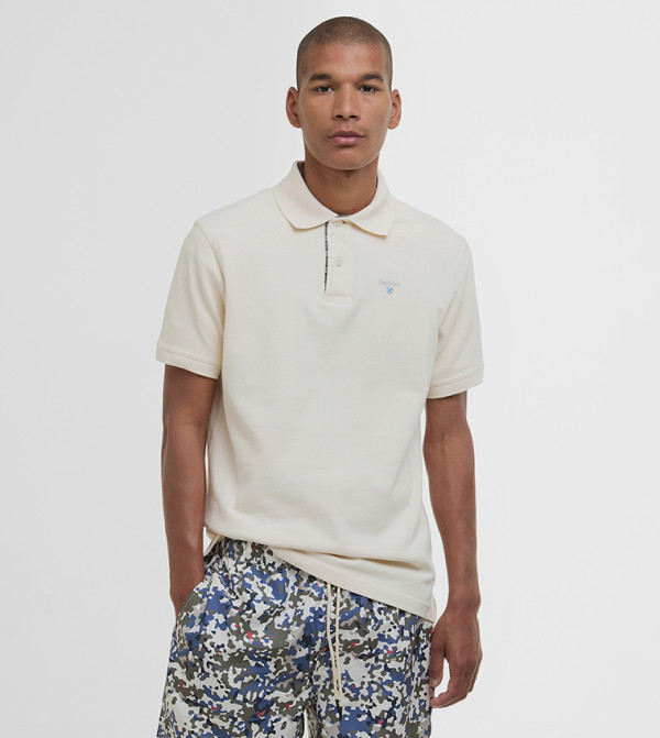 Logo Embroidered Tartan Polo T-Shirt