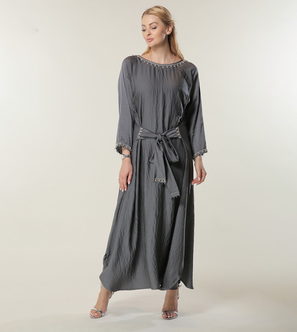 Embellished Tie-Up Kaftan
