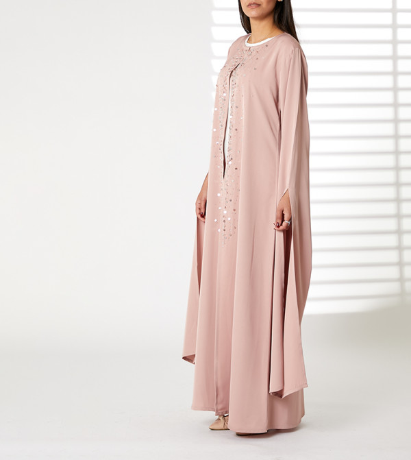 Embellished Abaya with Slit Cuffs