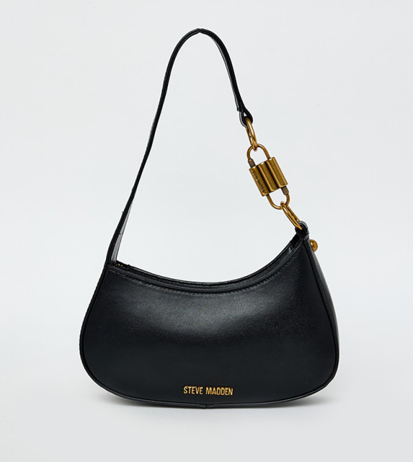 Logo Detail Zippered Shoulder Bag
