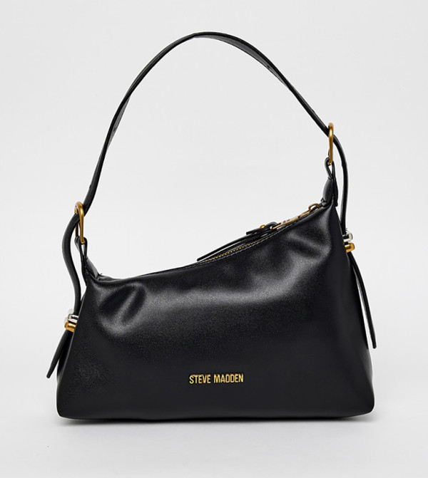Logo Detail Zippered Shoulder Bag