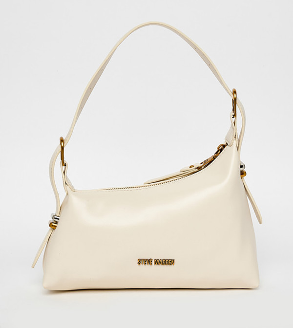 Logo Detail Zippered Shoulder Bag