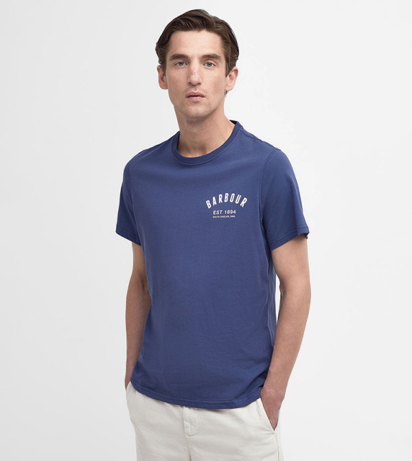 Logo Printed Preppy Crew Neck T-Shirt
