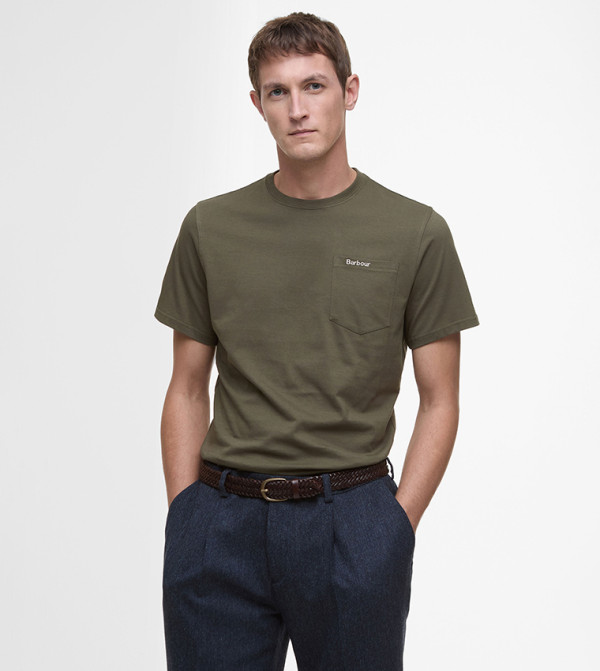 Logo Embroidered Langdon Crew Neck T-Shirt