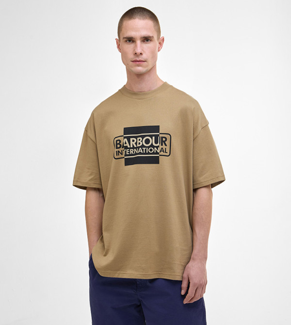 DIVIDE Graphic Logo Printed Oversized T-Shirt
