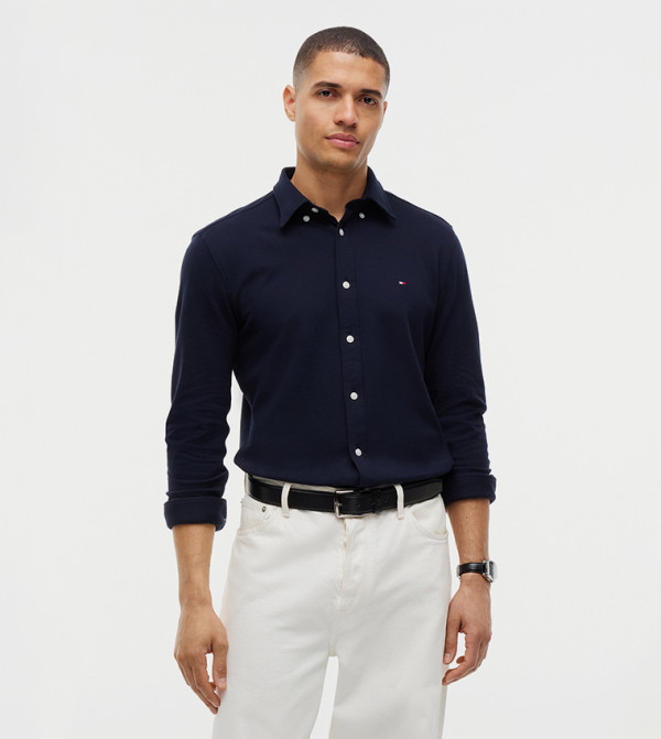 Flag Detail Long Sleeves Shirt