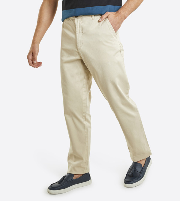 NELSON Solid Mid Rise Trousers