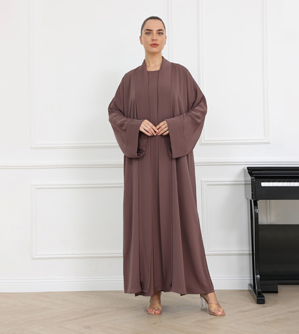 Panel Detail Flared Sleeves Abaya