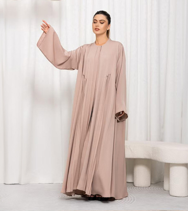 Solid Flared Sleeves Nida Abaya
