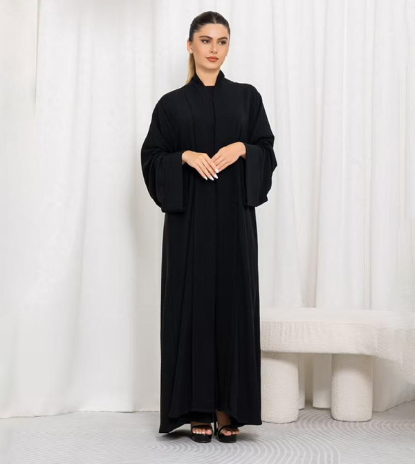 Folded Front Band Abaya