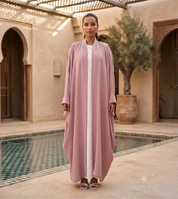 Bahraini Long Sleeves Open Abaya