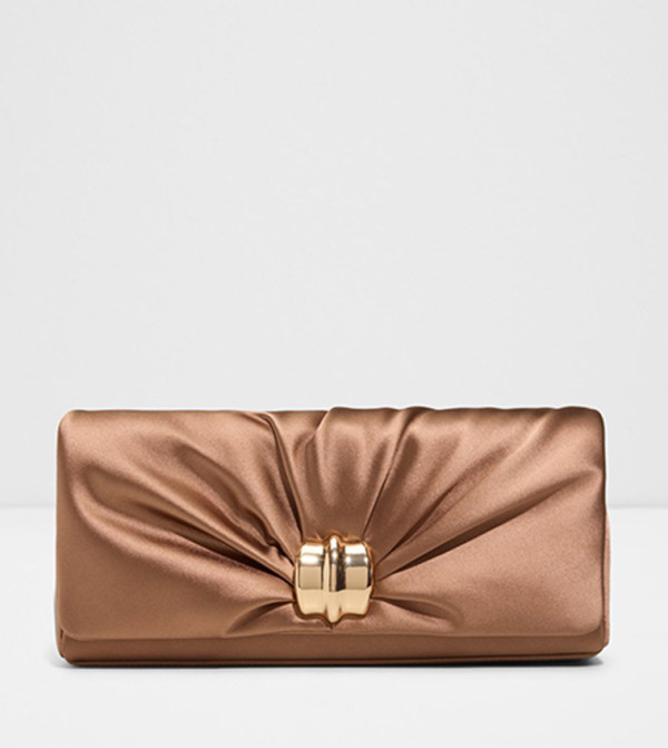 NOORELUXE Ruched Flap Clutch