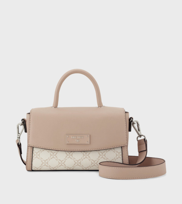 Monogram Patterned Top Handle Bag
