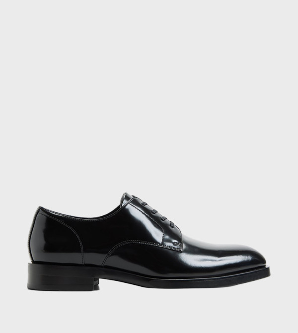 ODELL Glossy Round Toe Lace Up Formal Shoes