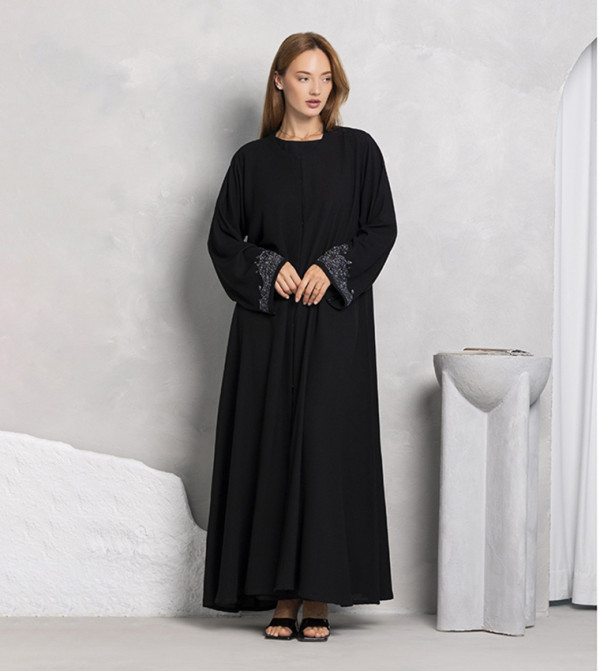 Embroidered Flared Sleeves Abaya