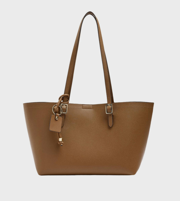 Textured Zippered Tote Bag