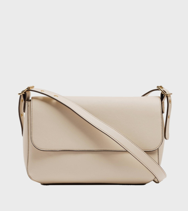 Textured Flap Crossbody Bag