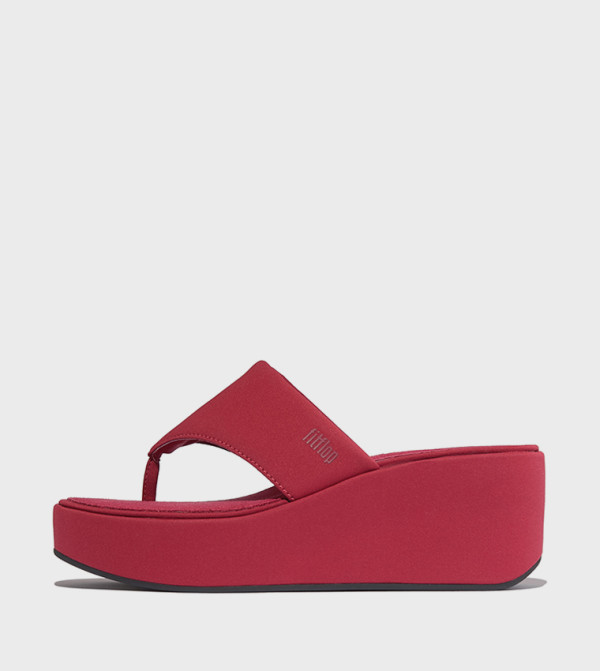 Logo Printed Wedge Sandals