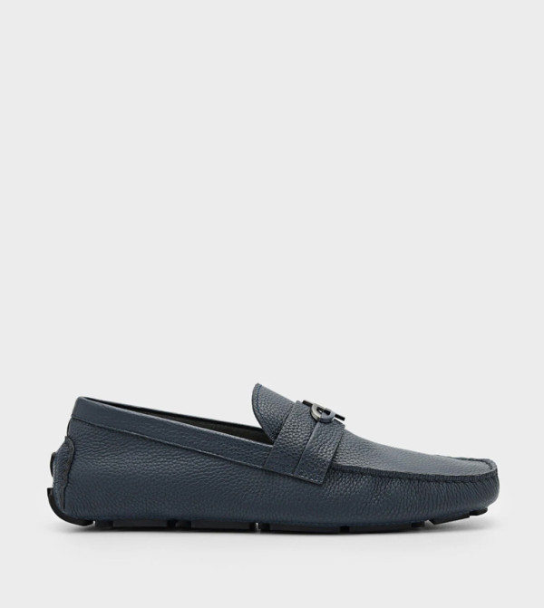 Textured Leather Driving Shoes