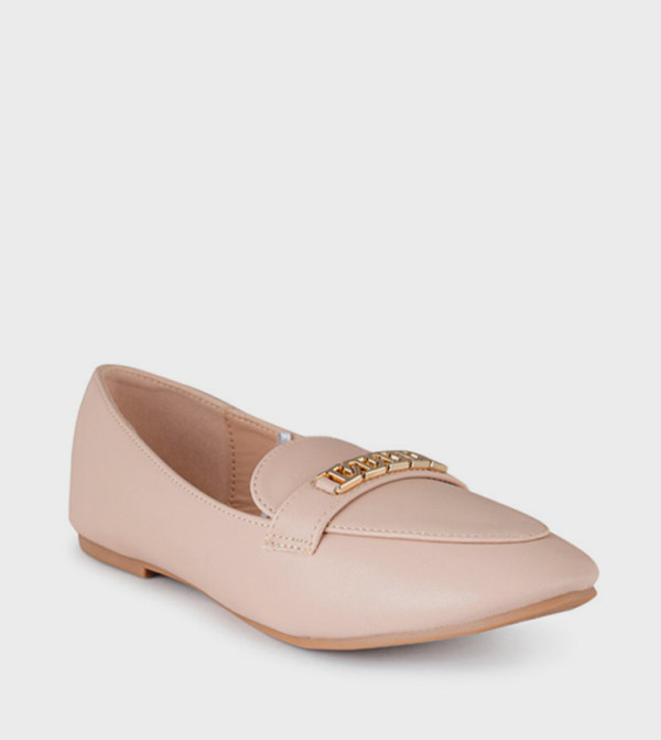 Solid Metal Detail Ballerinas
