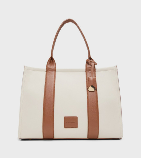 QOAA Colorblock Zip Tote Bag