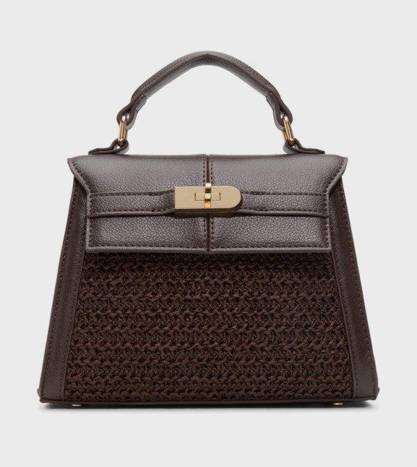RIILEYY Braided Flap Top Handle Bag
