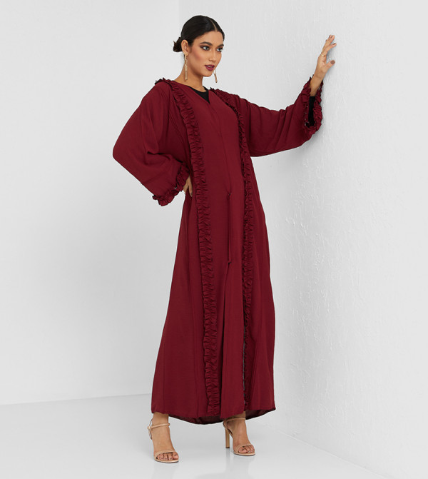 Embellished Detailed Long Sleeve Abaya
