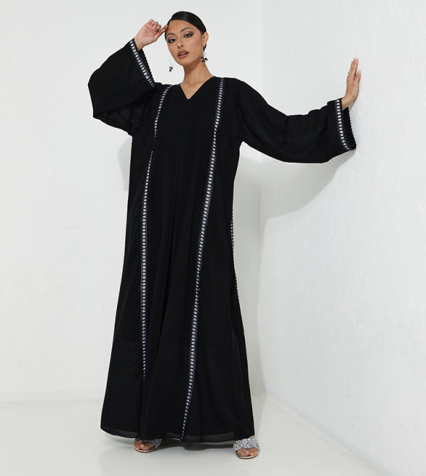 Lace Embroidered Occasional Abaya