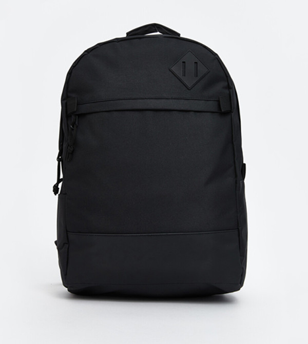 Solid Zipper Backpack