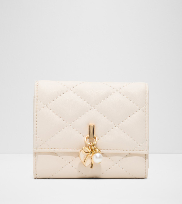 SALLIY Quilted Pearl Charm Wallet