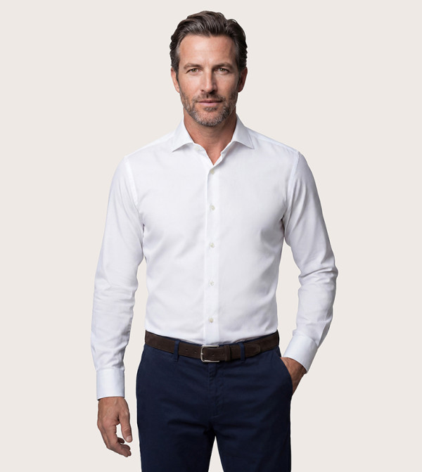 SANTORINI NON-I PERM Solid Long Sleeves Shirt