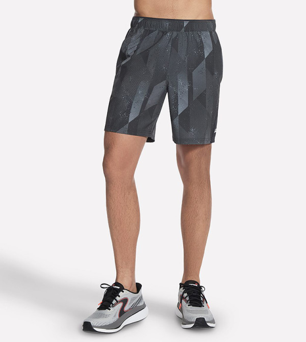 Patterned Elastic Waist 7" Active Shorts