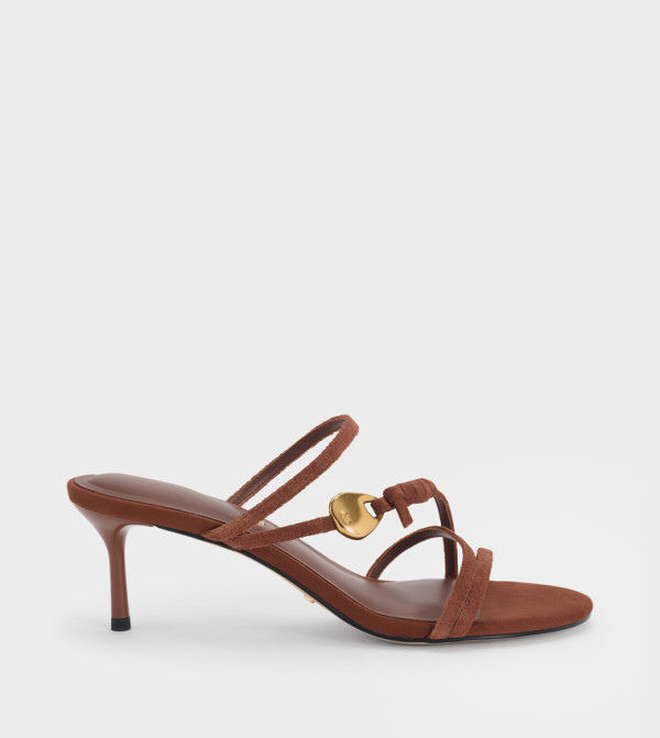ADEMA Metal Detail Strappy Heeled Sandals