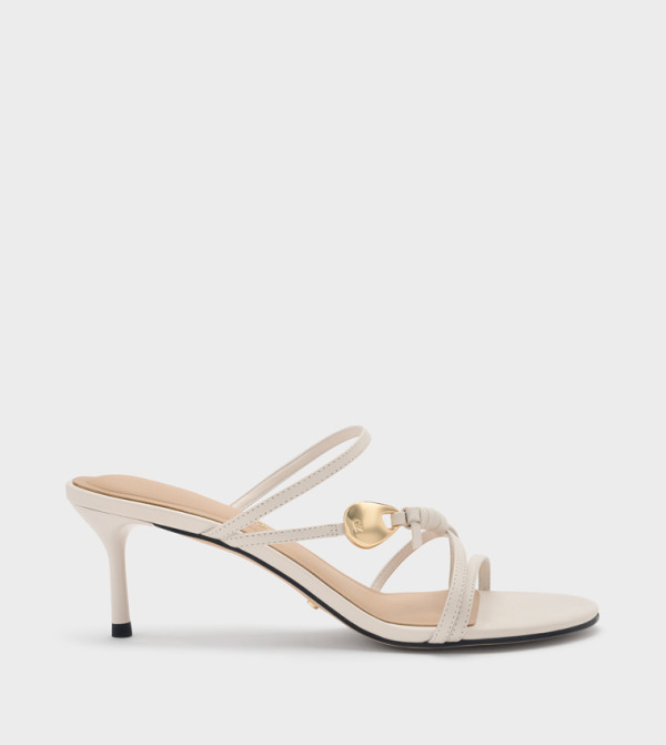 ADEMA Metal Detail Strappy Heeled Sandals