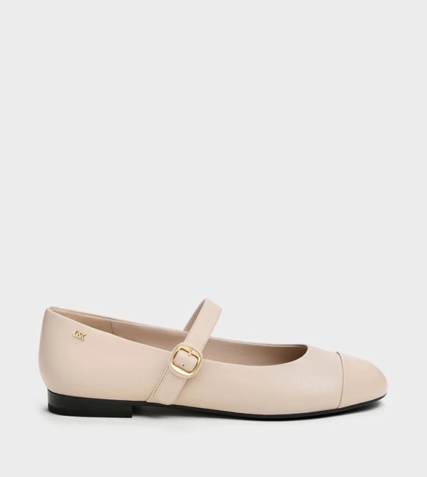 Cap-Toe Leather Mary Jane Shoes