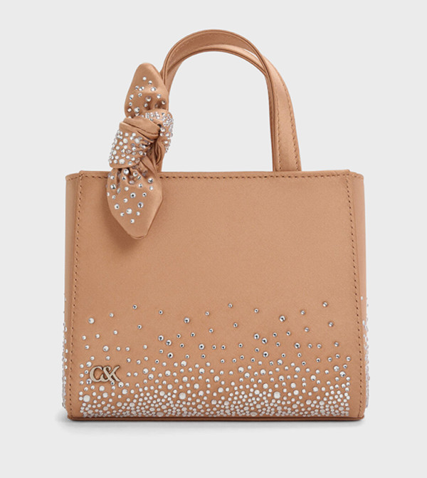 ALBANY Embellished Leather Mini Tote Bag
