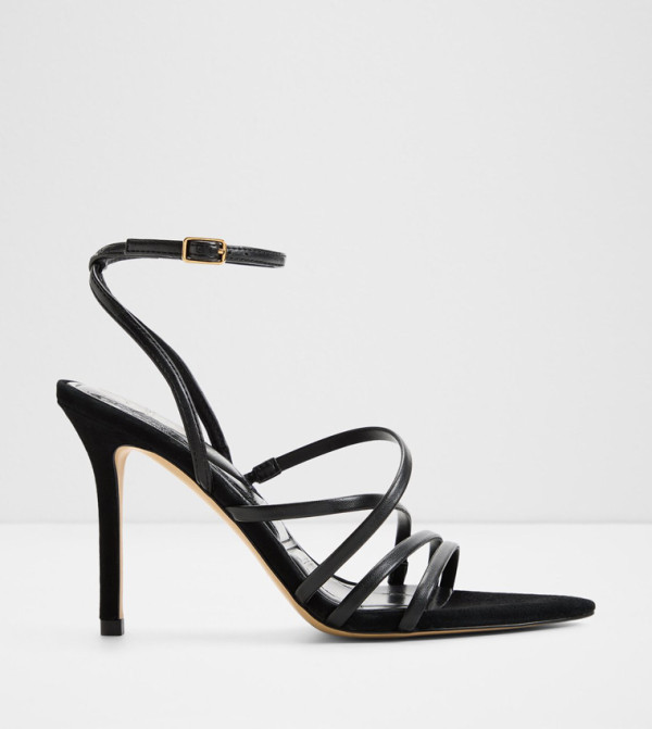 SOLANIA Strappy Ankle Strap Stiletto Heel Sandals
