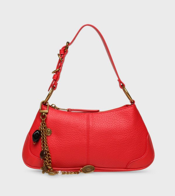 BCHASER Textured Zip Shoulder Bag