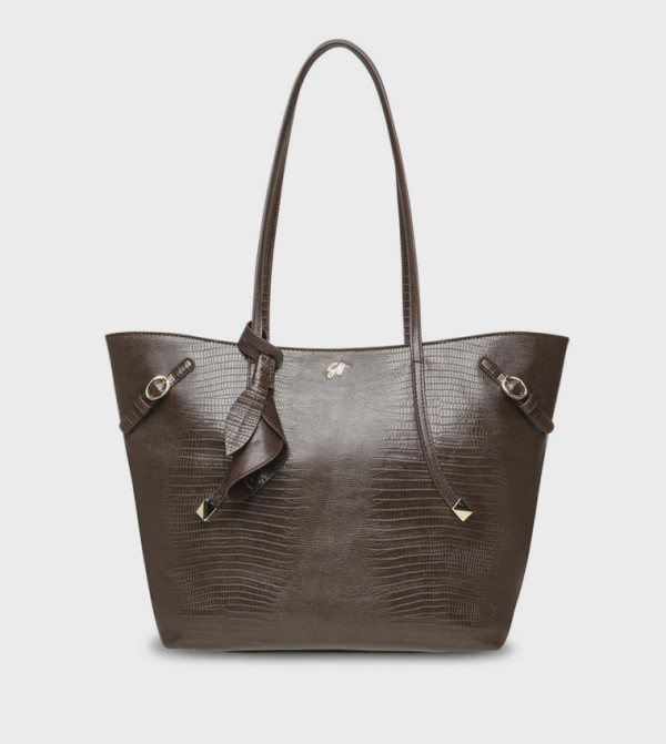 BDELPHIN Textured Zip Tote Bag
