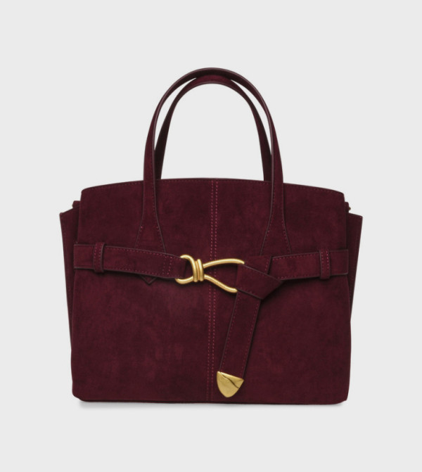 BJOPLIN Metal Accent Zip Tote Bag