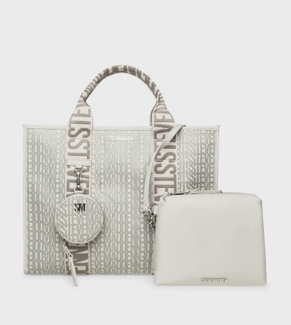 BOPTIC-E Logo Detail Satchel with Pouch