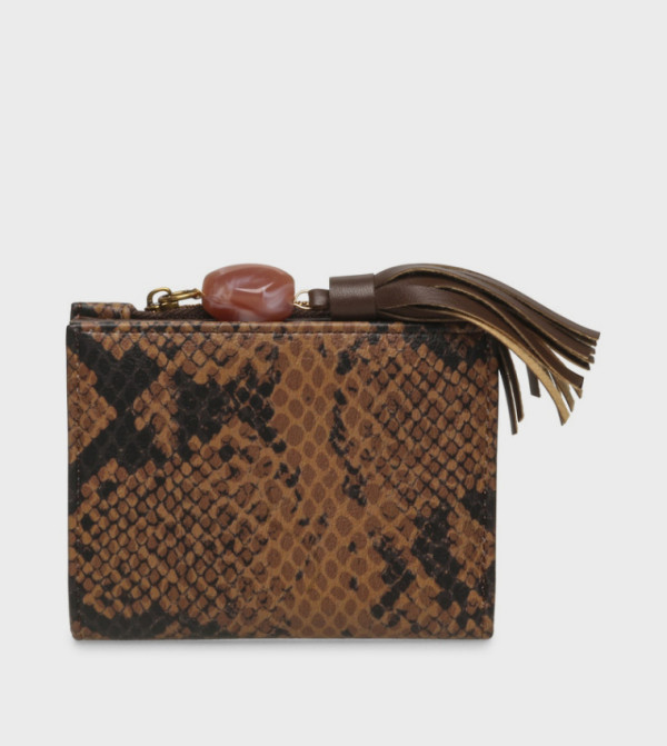 BRENZO Snakeskin Bi-Fold Wallet