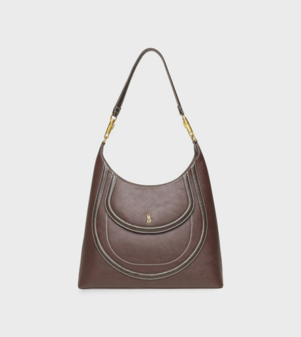 BSALUS Textured Snap Button Shoulder Bag