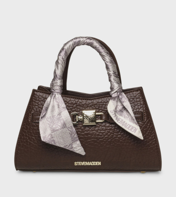BSHERI Scarf Detail Zip Handheld Bag