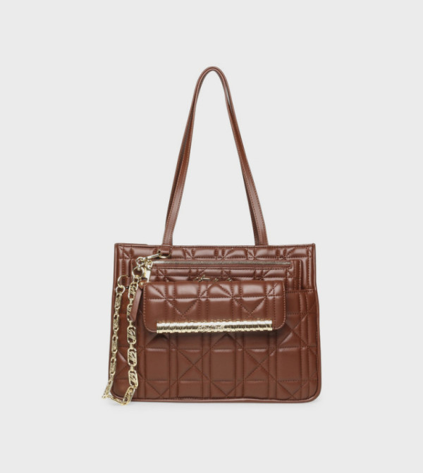BSILVO Quilted Front Pocket Tote Bag